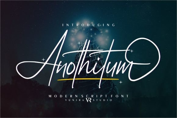 Anothitum: A Modern Script Font for Digital Branding and Web Design