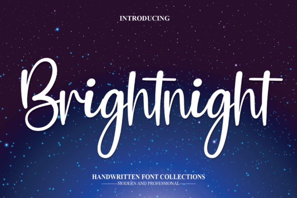 Brightnight: A Handwritten Font That Brings Charm to Crafted Designs