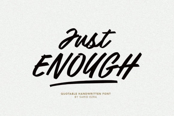 Just Enough: The Handwritten Font That Elevates Small Business Branding