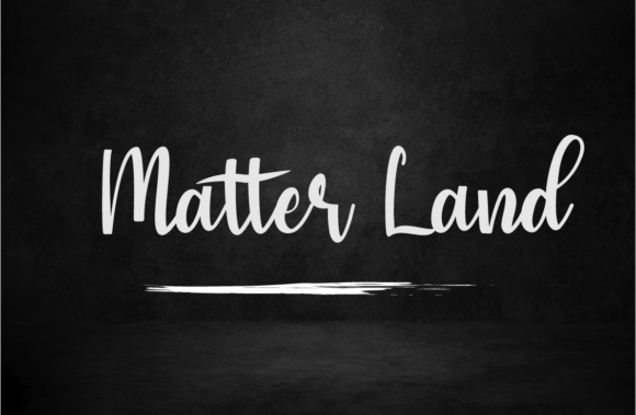 Matter Land: A Charming Script Font for Elegant Editorial Design