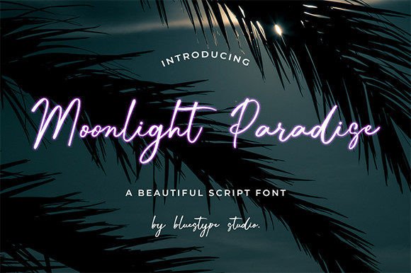 Moonlight Paradise: A Handwritten Script Font for Romantic Branding