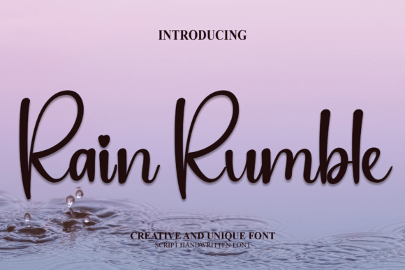 Rain Rumble: A Handwritten Font That Brings Personality to Every Craft